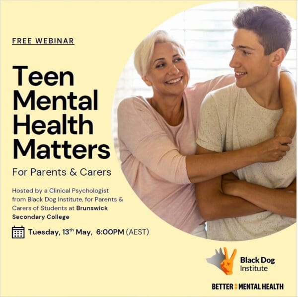Teen Mental Health Matters - for Parents & Carers @ Online Webinar