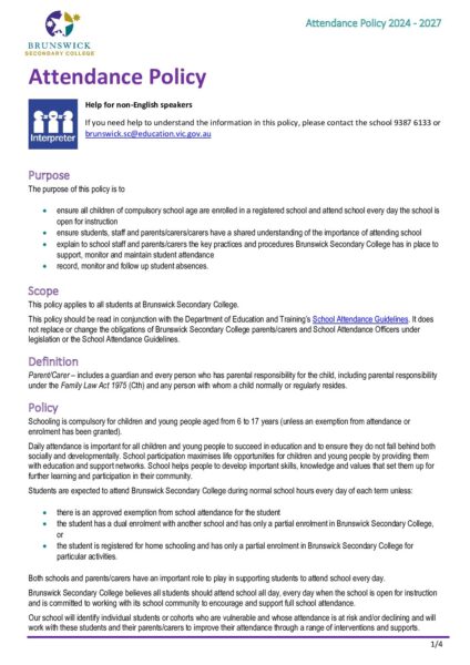 Attendance Policy