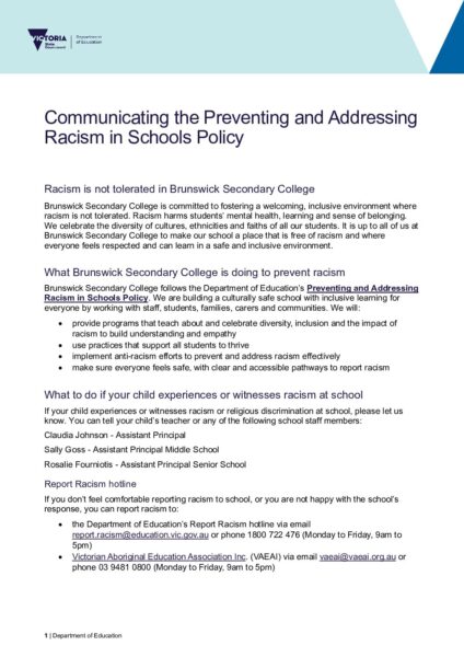 Preventing & Addressing Racism in Schools